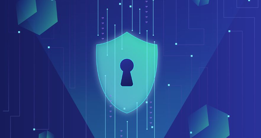 Escudo de proteção contra ameaças cibernéticas.